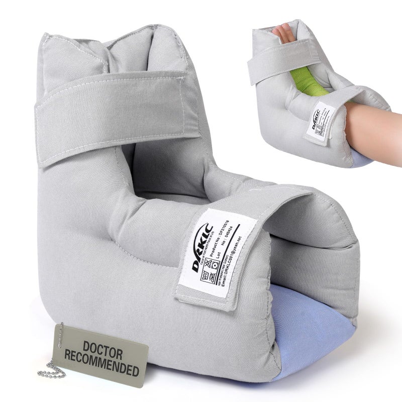 Drklc Heel Protector Cushion Pillow to Relieve Pressure from Sores and Ulcers  Adjustable Foot Pillow for Bedridden Patients Supplies  Ankle Pillow for Heel Pain(1 PC) - Image 1